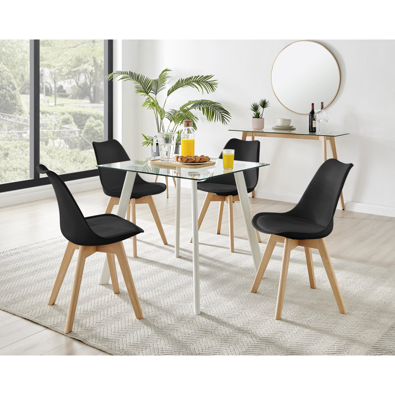 2 - Person Dining Set, Black, White