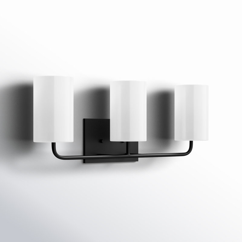 3 - Light Dimmable Vanity Light, Midnight Black, No
