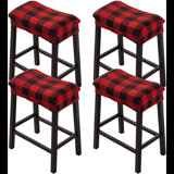 Bar Stool Cover Rectangle Set Of 4 Printed Stretch Counter Height Bar Stools Slipcovers Saddle Stool Slipcover Bench Seat Protector Backless Bar Stools Covers For Kitchen Counter
