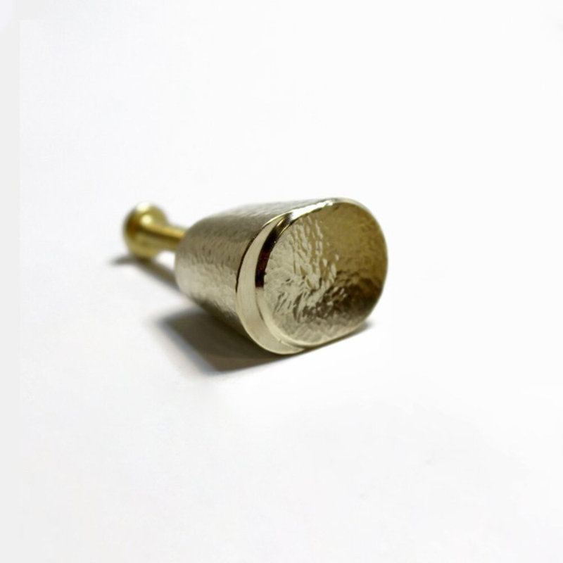 Lunar Eclipse Oval Knob, Hand-Hammered Brass