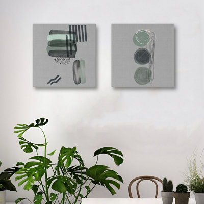 Stunning Decorative Canvas Paintings (2 Pieces), 19.7 x 19.7 Inches Each | 100% Canvas with 100% Wooden Frames | Perfect for Living Room & Bedroom Decor, Adds Elegance and Style to Any Space