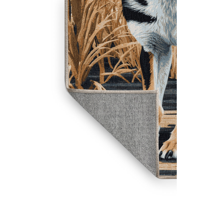  Tapis noir lavable, Rond 7 pi