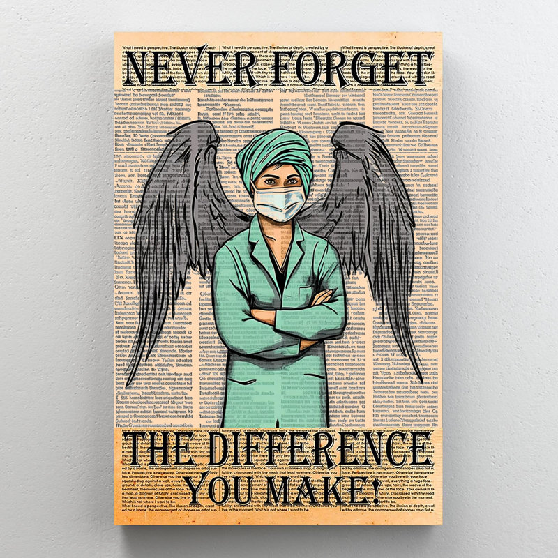 «Doctor Never Forget On», impression sur toile, H 36 po x l 24 po x P 1,25 po