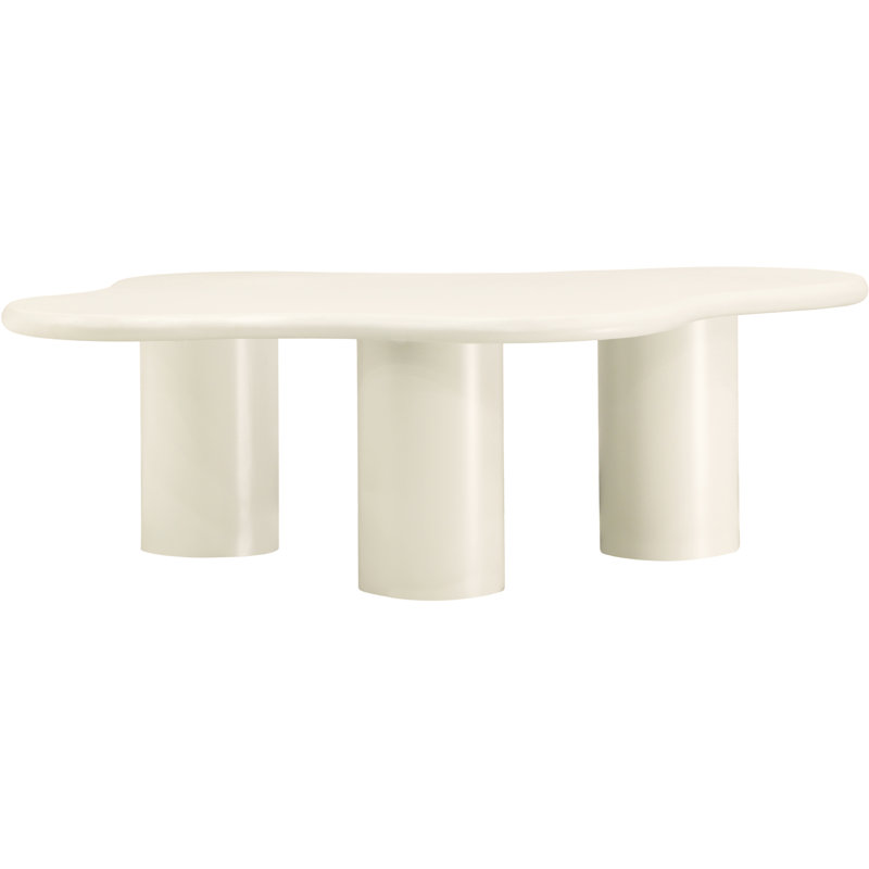 Table basse 3 pieds Brookfield, Crème, crème