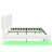 White Floating Bed with Light,King-788775502