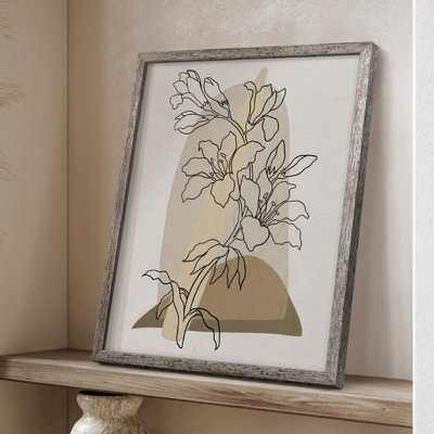 Modern Botanical I Framed Print - Solid Wood