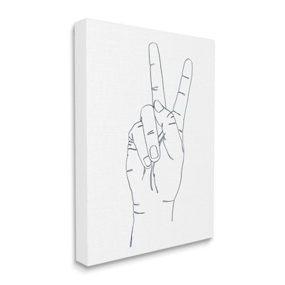 " Hand With Peace Sign "
