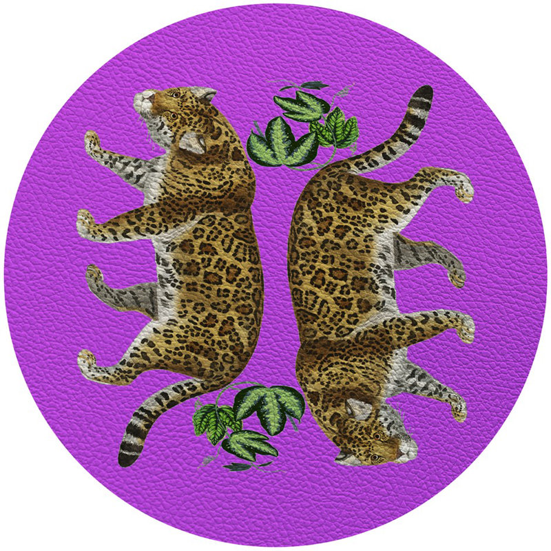 Napperon Leopard, Mauve vif