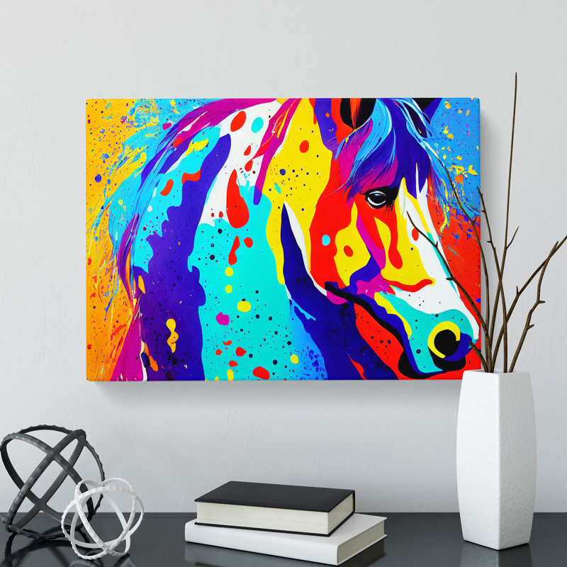 Horse Splash Vol.4 - Wrapped Canvas, 35cm H x 50cm W x 3cm D