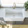 Grove White Fireclay Rectangular Single Bowl Farmhouse Apron Kitchen Sink with Grid and Strainer