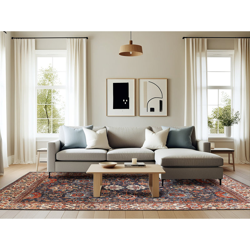 Manase Oriental Indoor Rug, Rectangle 6' x 9'