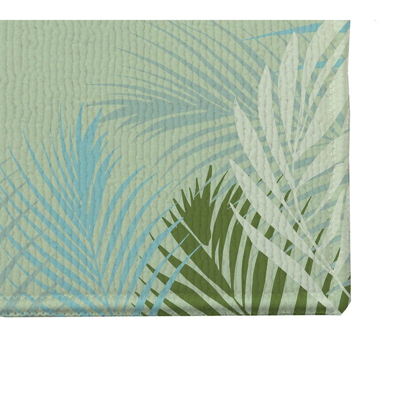 Paillasson Waving Palm Beach, Menthe, L 34 po x L 21 po