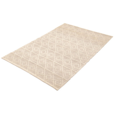 Tapis rectangulaire nouvel âge en laine 4 pi 11 po x 8 pi Hazlynn