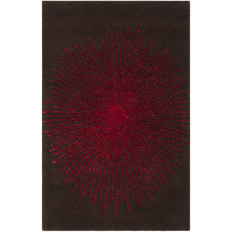 Olivarria Hand Tufted Wool, Viscose, And Cotton With Latex Abstract Rug, Rectangle 3' x 5'