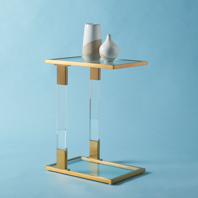 Table de bout en verre, Or