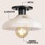 Plafonnier semi-encastré à DEL 1 lumière Mid-Century 10 po Honalee-832699254