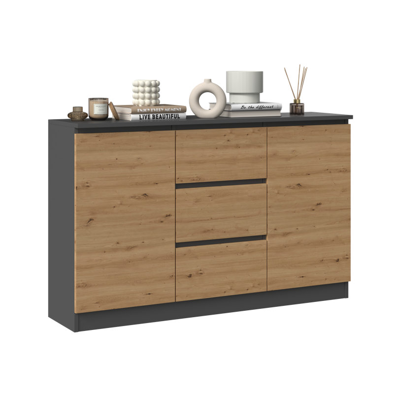 Lecuyer 3 Drawer Chest, Light Brown