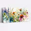Ensemble de 1 tableau mural sur toile tendue, motif floral aquarelle jardin-912682135