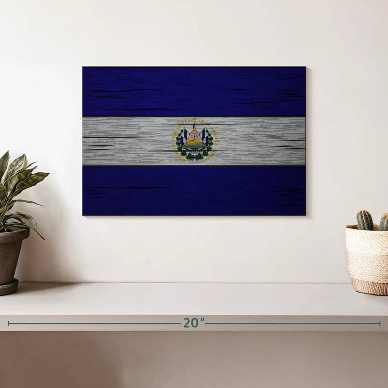 Drapeau Borges El Salvador, H 8 po x l 12 po