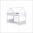 Twin Over Twin Rubber Wood House Bunk Bed - Guardrails, No Box Spring Needed, White-2129079375