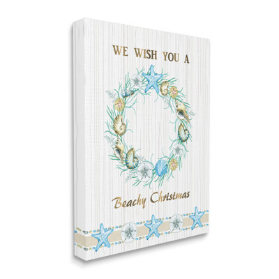 Beachy Christmas Sea Life Seashell Wreath