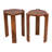 Middlewich 4 Piece Set 20"H Brown Mango Wood Tall Accent Tables and a Solid Frame for a Stylish Addition to Your Home
