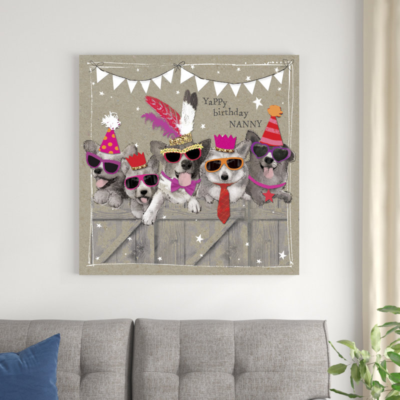 Fancypants Cool Dogs VI, H 36 po x l 36 po x P 1,25 po