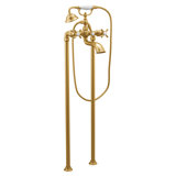 Weymouth Double Handle Wall Mounted Tub Spout Trim with Diverter and Handshower