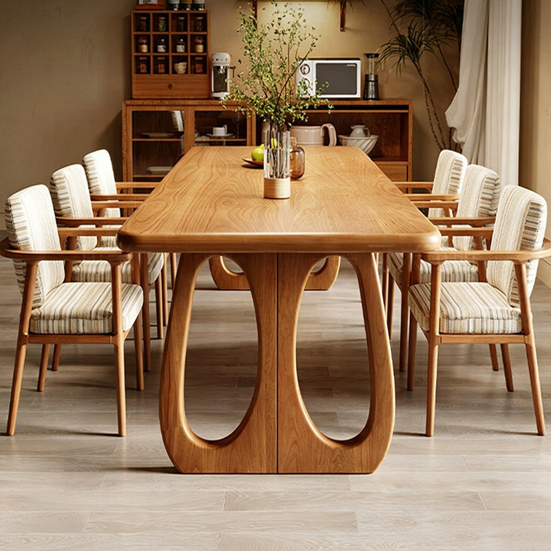 Table de salle à manger Burlywood, H 29,53 po x L 94,49 po x l 35,43 po