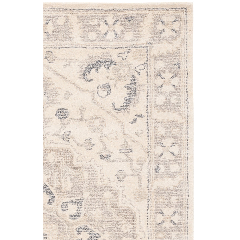 Tapis ivoire / beige Metro 617, Carré 6 pi