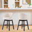 Tabouret de bar pivotant à 360 degrés avec garniture cloutée époustouflante