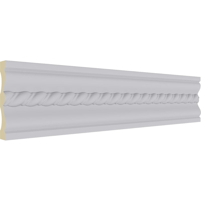 Oslo Rope White Polyurethane Crown Moulding 94.5"
