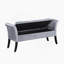 Banc de rangement rembourré avec accoudoirs roulés-149364672