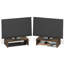Ensemble de 2 supports pour écrans, support double pour écrans de 15,7 pouces de large, support pour ordinateur portable empilable et séparable pour bureau, accessoires et rangements de bureau, pour fournisseurs de bureau, pin ambré-126652885