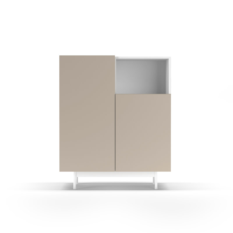Eliscar Rectangle Accent Chest, White/Taupe/White