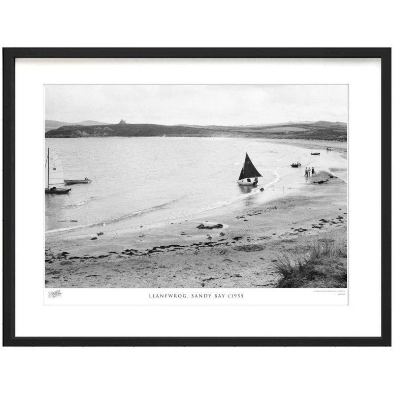 Llanfwrog, Sandy Bay C1955 - Single Picture Frame Print, 45cm H x 60cm W x 2.3cm D