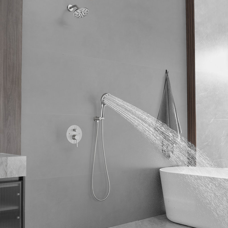 Robinet de douche à inverseur, Nickel brossé