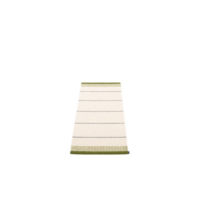 Tapis intérieur / extérieur olive foncé / crème Belle tissé à plat
