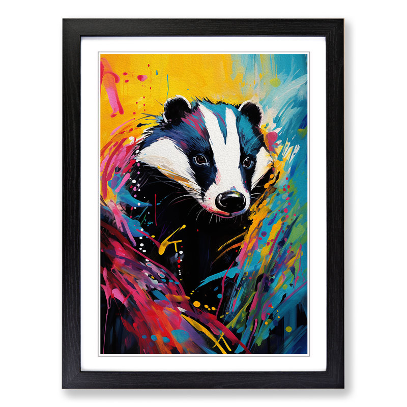 Single Picture Frame Print on Wood, Black Framed, 34cm H x 25cm W