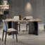 Ensemble de table de salle à manger rectangulaire moderne en faux marbre-104470200
