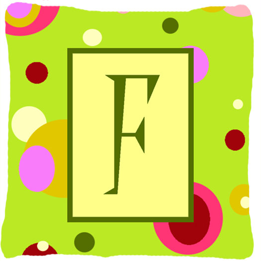 Lettre monogramme initiale intérieure/extérieure Throw Pillow, F