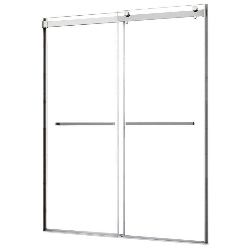 Lagoon Roller 59'' x 63'' Double Sliding Tub Door, Silver