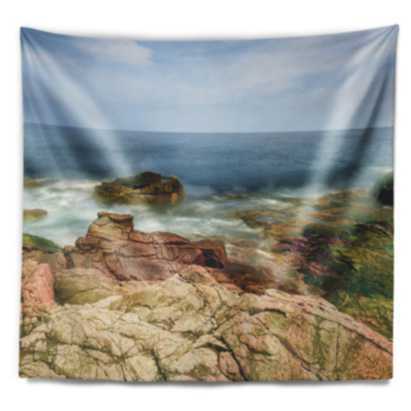 Tapisserie du parc national d'Acadia Beach Thunder Hole, H 32 po x l 39 po