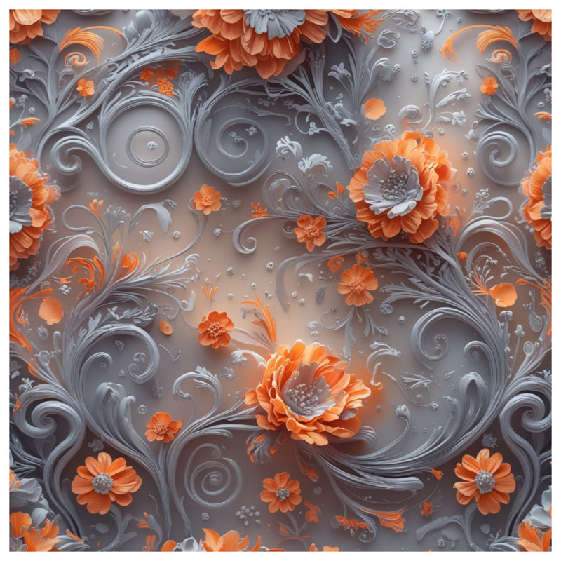 Tapisserie murale arrangement floral complexe - décoration murale fleurs, 68in H x80in W with 4 Grommets