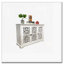 Buffet rétro vintage, console de service buffet à 3 portes sculptées, armoire de rangement pour le couloir de la salle à manger de cuisine
