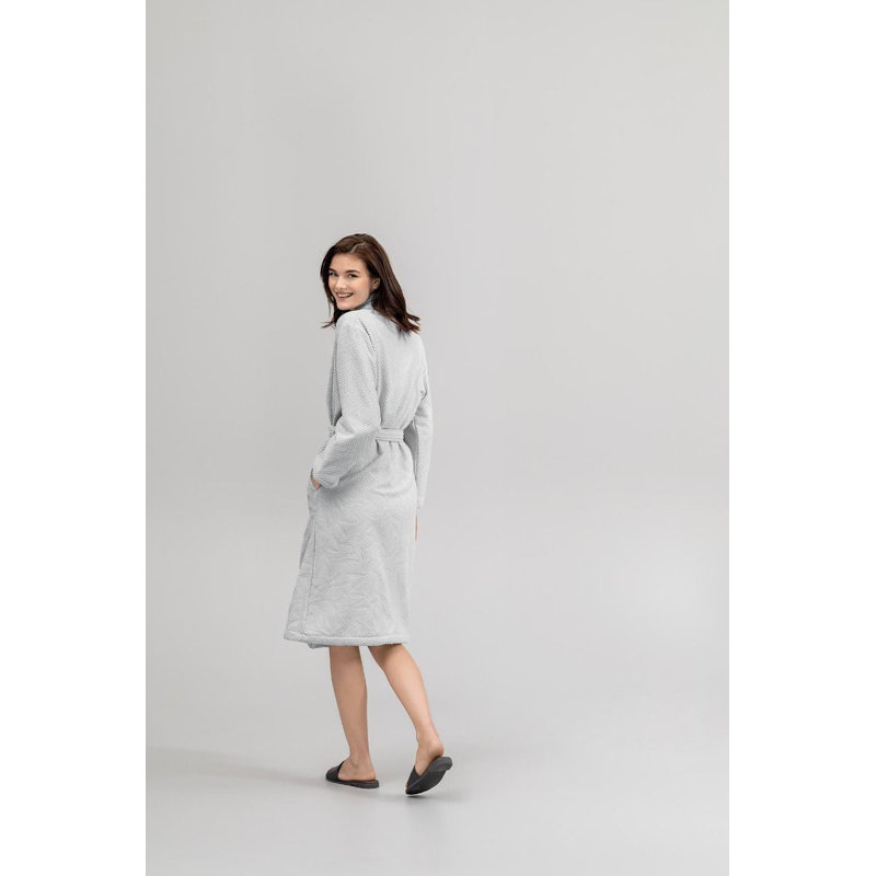 Mirel 100% Cotton Terry Cloth Girl / Woman+ Above Knee Bathrobe with Pockets, XS