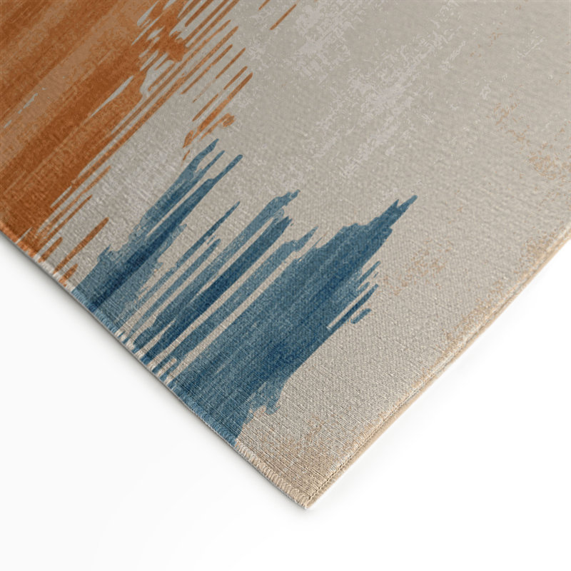 Tapis intérieur et extérieur beige Watercolor, Rectangulaire 3 pi x 5 pi