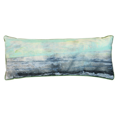 Tidewashed Crush III Lumbar Pillow - Coastal Blue - 36" x 14"