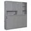 Lit escamotable mural avec armoire supérieure, tablettes, lit pliable peu encombrant avec lumière et USB-1752690056