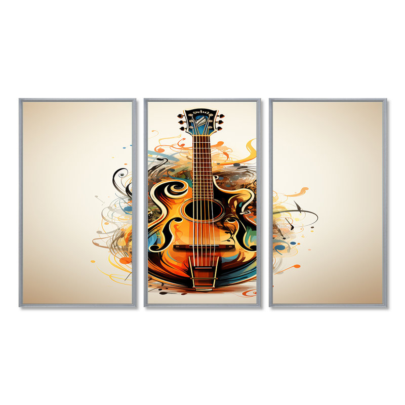 Ensemble de salon mural Otelia, Encadrement argenté, H 32 po x l 48 po x P 1 po